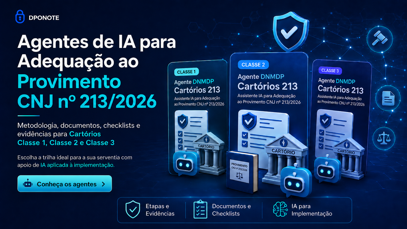 Agentes DNMDP-Cartórios 213 para as três classes de serventia