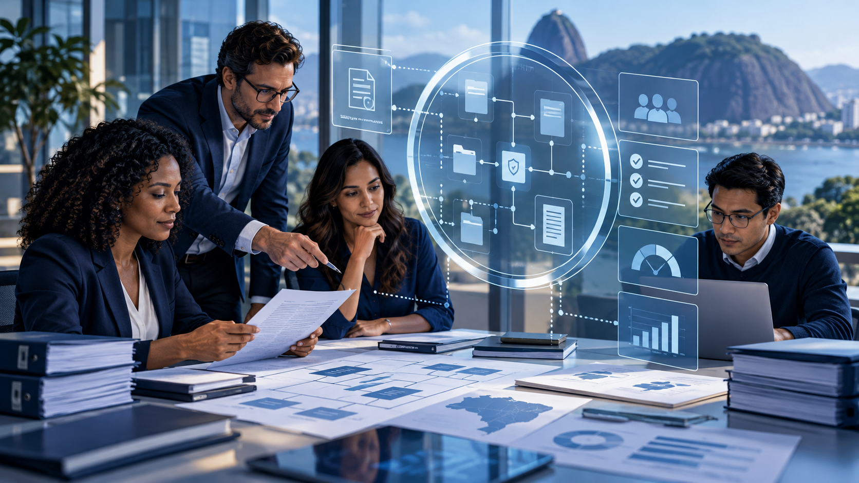 Equipe analisa processos e evidências de proteção de dados